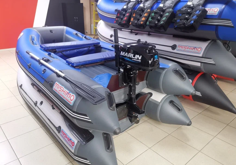 КОМПЛЕКТ ЛОДКА MISHIMO LITE 315 + МОТОР 5л.с в Ноябрьске