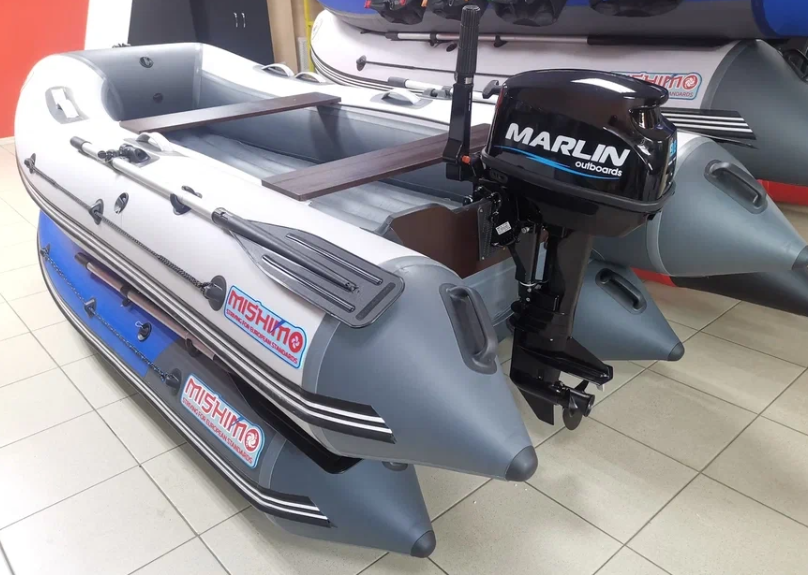 КОМПЛЕКТ ЛОДКА MISHIMO LITE 350 + МОТОР 9,8 Л.С. в Ноябрьске