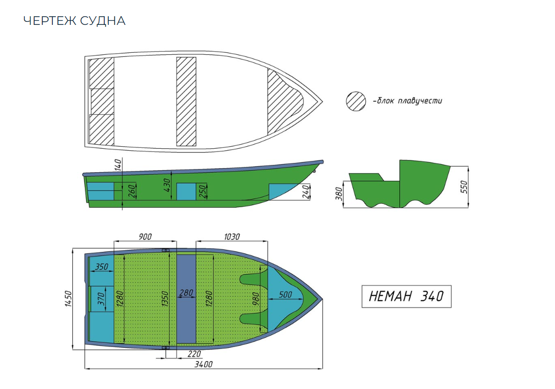Стеклопластиковая лодка Neman-340 (тримаран) в Ноябрьске